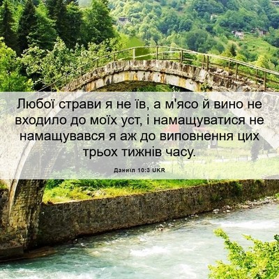 Picture 06 - Даниїл 10:3 UKR - Любої страви я не їв, а - Bible Verse Picture