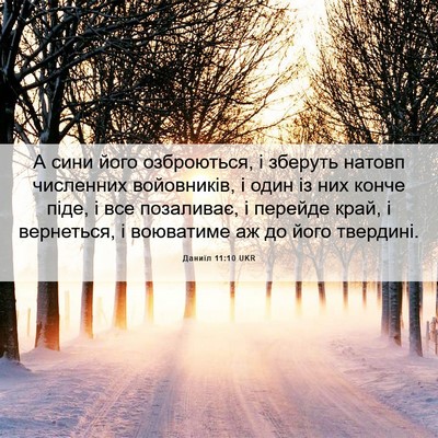 Picture 06 - Даниїл 11:10 UKR - А сини його озброються, і - Bible Verse Picture