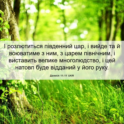Picture 06 - Даниїл 11:11 UKR - І розлютиться південний - Bible Verse Picture