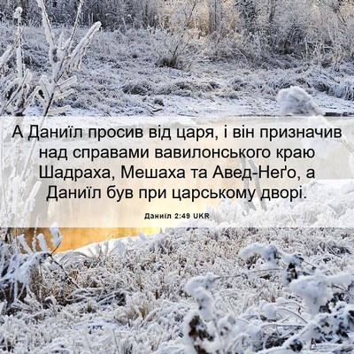 Picture 06 - Даниїл 2:49 UKR - А Даниїл просив від царя, і - Bible Verse Picture