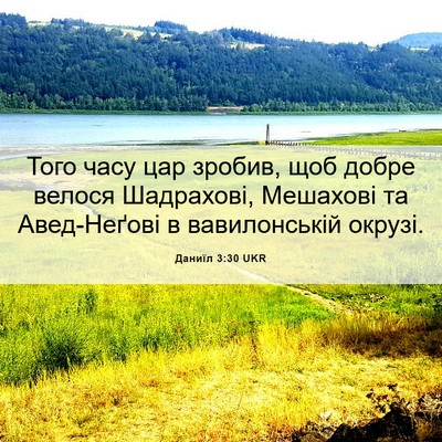 Picture 06 - Даниїл 3:30 UKR - Того часу цар зробив, щоб - Bible Verse Picture