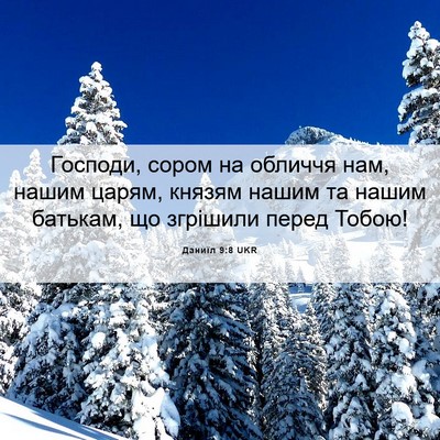 Picture 06 - Даниїл 9:8 UKR - Господи, сором на обличчя - Bible Verse Picture