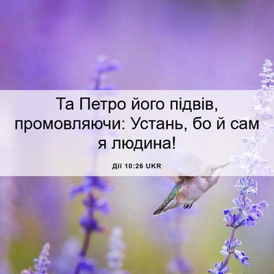 Picture 06 - Дії 10:26 UKR - Та Петро його підвів, - Bible Verse Picture
