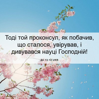 Picture 06 - Дії 13:12 UKR - Тоді той проконсул, як - Bible Verse Picture