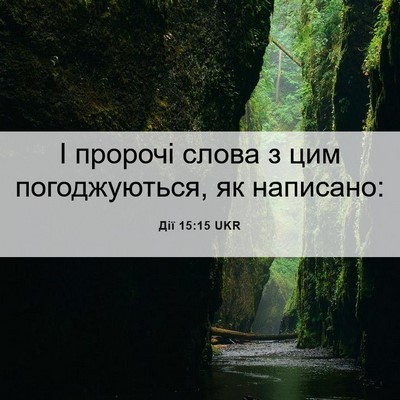 Picture 06 - Дії 15:15 UKR - І пророчі слова з цим - Bible Verse Picture