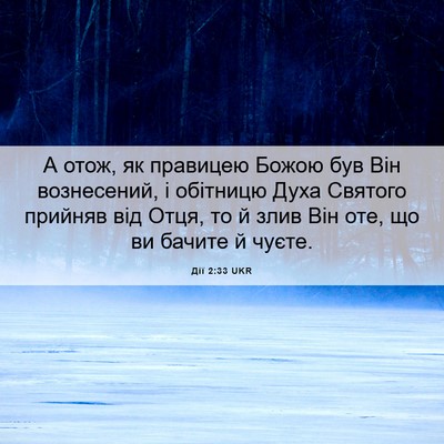 Picture 06 - Дії 2:33 UKR - А отож, як правицею Божою - Bible Verse Picture