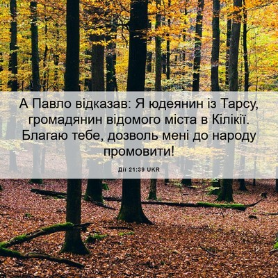 Picture 06 - Дії 21:39 UKR - А Павло відказав: Я юдеянин - Bible Verse Picture