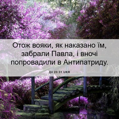 Picture 06 - Дії 23:31 UKR - Отож вояки, як наказано їм, - Bible Verse Picture