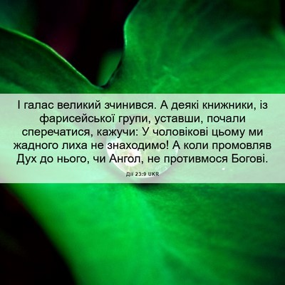 Picture 06 - Дії 23:9 UKR - І галас великий зчинився. А - Bible Verse Picture