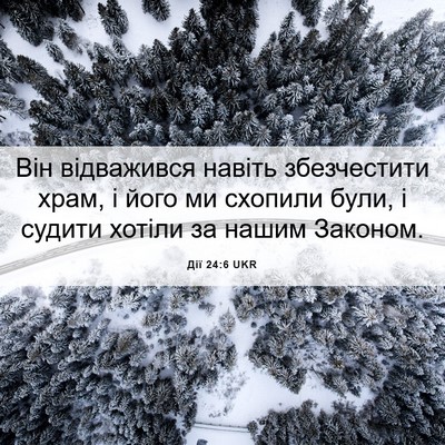 Picture 06 - Дії 24:6 UKR - Він відважився навіть - Bible Verse Picture