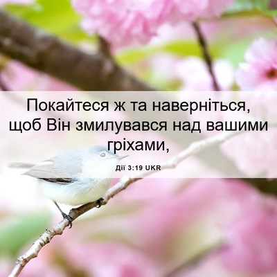 Picture 06 - Дії 3:19 UKR - Покайтеся ж та - Bible Verse Picture
