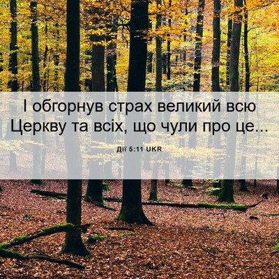Picture 06 - Дії 5:11 UKR - І обгорнув страх великий - Bible Verse Picture