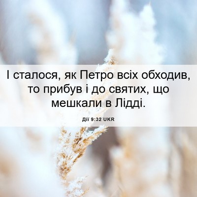 Picture 06 - Дії 9:32 UKR - І сталося, як Петро всіх - Bible Verse Picture