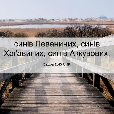 Picture 06 - Ездра 2:45 UKR - синів Леваниних, синів - Bible Verse Picture