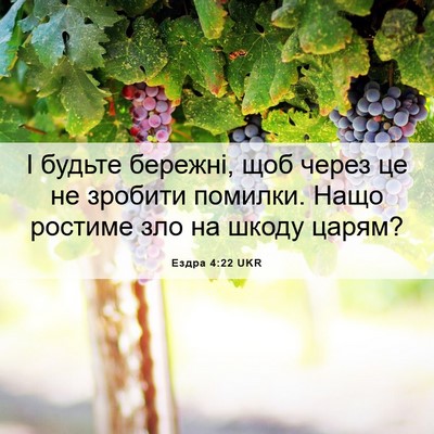 Picture 06 - Ездра 4:22 UKR - І будьте бережні, щоб через - Bible Verse Picture
