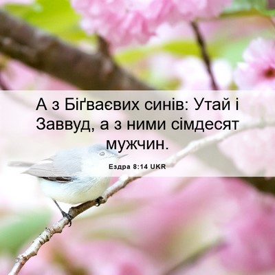 Picture 06 - Ездра 8:14 UKR - А з Біґваєвих синів: Утай і - Bible Verse Picture