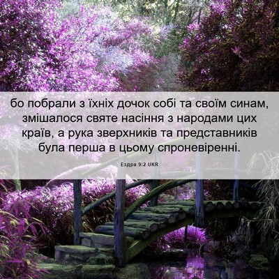 Picture 06 - Ездра 9:2 UKR - бо побрали з їхніх дочок - Bible Verse Picture