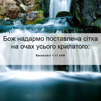 Picture 06 - Екклезіяст 1:17 UKR - Бож надармо поставлена - Bible Verse Picture