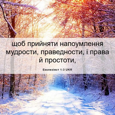 Picture 06 - Екклезіяст 1:3 UKR - щоб прийняти напоумлення - Bible Verse Picture
