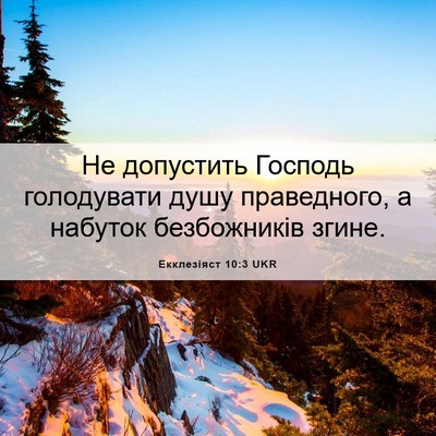 Picture 06 - Екклезіяст 10:3 UKR - Не допустить Господь - Bible Verse Picture