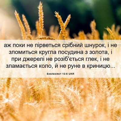 Picture 06 - Екклезіяст 12:6 UKR - аж поки не пірветься - Bible Verse Picture