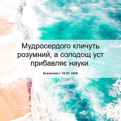 Picture 06 - Екклезіяст 16:21 UKR - Мудросердого кличуть - Bible Verse Picture