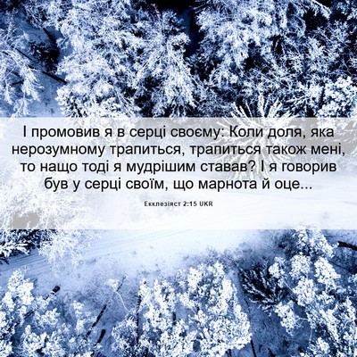 Picture 06 - Екклезіяст 2:15 UKR - І промовив я в серці - Bible Verse Picture