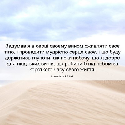 Picture 06 - Екклезіяст 2:3 UKR - Задумав я в серці своєму - Bible Verse Picture