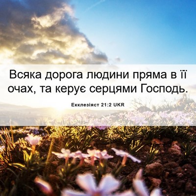 Picture 06 - Екклезіяст 21:2 UKR - Всяка дорога людини пряма - Bible Verse Picture
