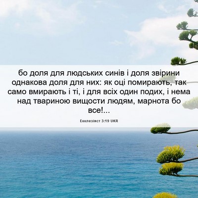 Picture 06 - Екклезіяст 3:19 UKR - бо доля для людських синів - Bible Verse Picture