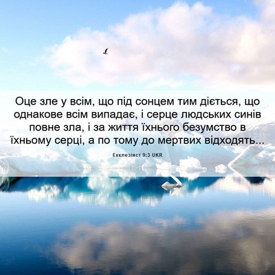 Picture 06 - Екклезіяст 9:3 UKR - Оце зле у всім, що під - Bible Verse Picture