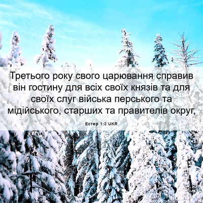 Picture 06 - Естер 1:3 UKR - Третього року свого - Bible Verse Picture
