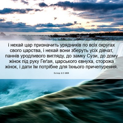 Picture 06 - Естер 2:3 UKR - і нехай цар призначить - Bible Verse Picture