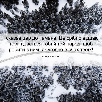 Picture 06 - Естер 3:11 UKR - І сказав цар до Гамана: Це - Bible Verse Picture