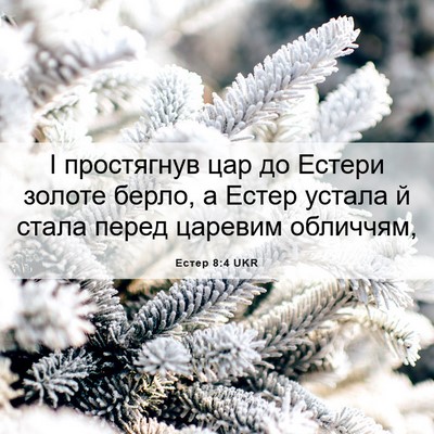 Picture 06 - Естер 8:4 UKR - І простягнув цар до Естери - Bible Verse Picture