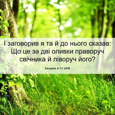 Picture 06 - Захарія 4:11 UKR - І заговорив я та й до нього - Bible Verse Picture