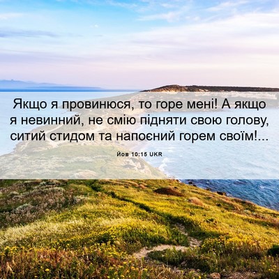 Picture 06 - Йов 10:15 UKR - Якщо я провинюся, то горе - Bible Verse Picture