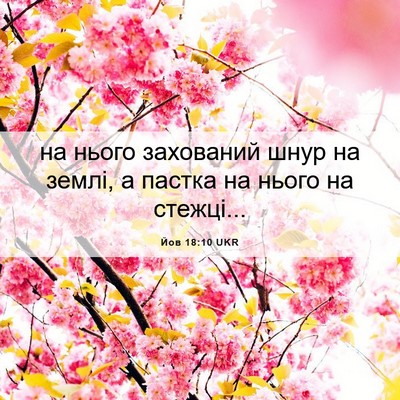 Picture 06 - Йов 18:10 UKR - на нього захований шнур на - Bible Verse Picture