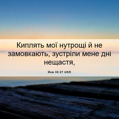 Picture 06 - Йов 30:27 UKR - Киплять мої нутрощі й не - Bible Verse Picture