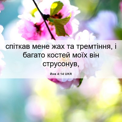 Picture 06 - Йов 4:14 UKR - спіткав мене жах та - Bible Verse Picture