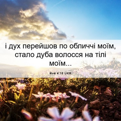 Picture 06 - Йов 4:15 UKR - і дух перейшов по обличчі - Bible Verse Picture