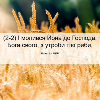 Picture 06 - Йона 2:1 UKR - (2-2) І молився Йона до - Bible Verse Picture
