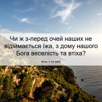 Picture 06 - Йоїл 1:16 UKR - Чи ж з-перед очей наших не - Bible Verse Picture