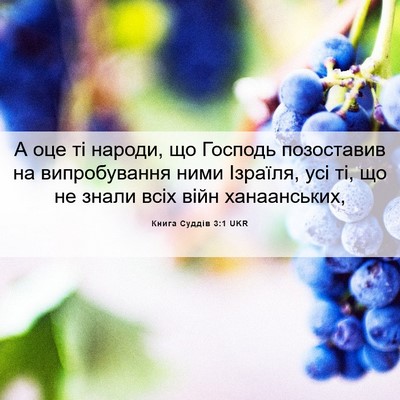 Picture 06 - Книга Суддів 3:1 UKR - А оце ті народи, що Господь - Bible Verse Picture