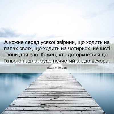 Picture 06 - Левит 11:27 UKR - А кожне серед усякої - Bible Verse Picture