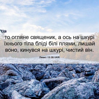 Picture 06 - Левит 13:39 UKR - то огляне священик, а ось - Bible Verse Picture