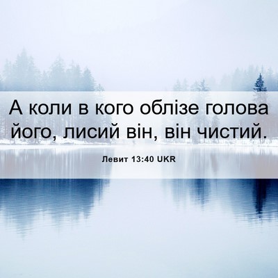Picture 06 - Левит 13:40 UKR - А коли в кого облізе голова - Bible Verse Picture