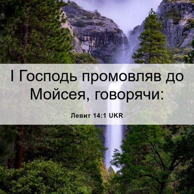 Picture 06 - Левит 14:1 UKR - І Господь промовляв до - Bible Verse Picture