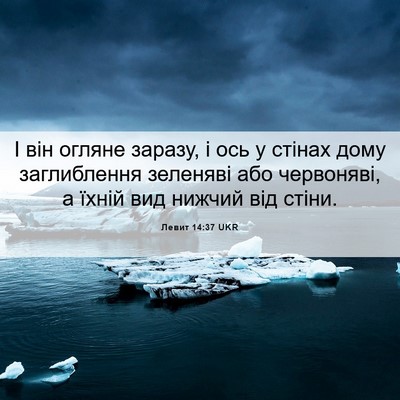 Picture 06 - Левит 14:37 UKR - І він огляне заразу, і ось у - Bible Verse Picture