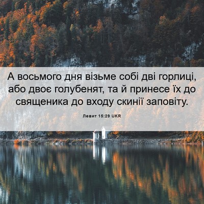 Picture 06 - Левит 15:29 UKR - А восьмого дня візьме собі - Bible Verse Picture